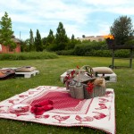 Giardino con barbecue
